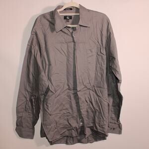 Calvin Klein Gray Long Sleeve Button Up Size XXL